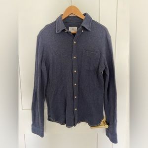 Surfside Supply stretch button down shirt, blue, size small